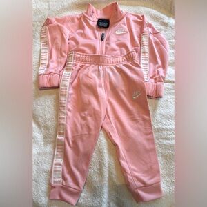 NWOT. Nike Kids' Pink Tracksuit with Logo Accents 18 months